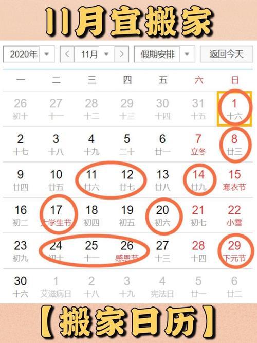 搬迁吉日2022年1月(2020年1月乔迁吉日查询)